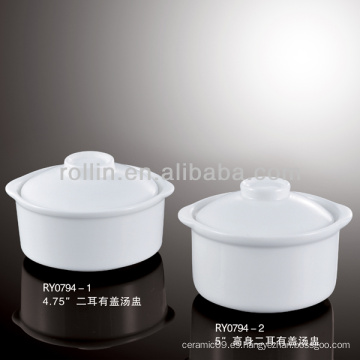 Buena calidad chino porcelana blanca taza de sopa